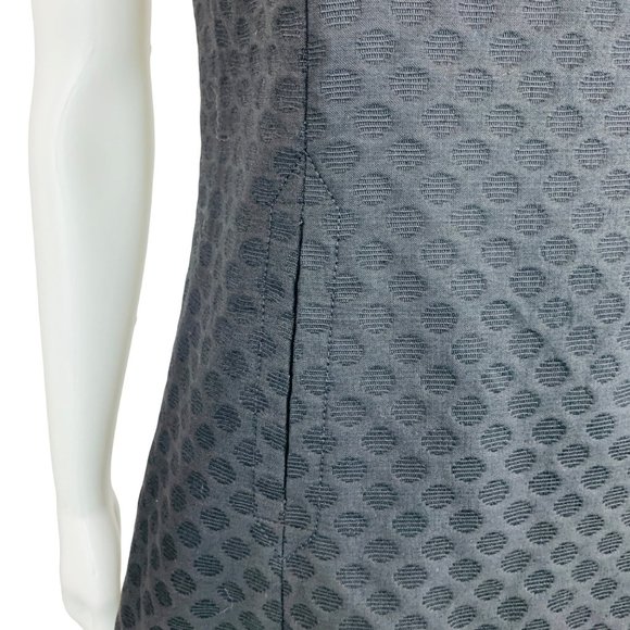 Vintage 1960s Mod Mini Dress Black Circles Peter Pan Collar | B 36" - Picture 6 of 12